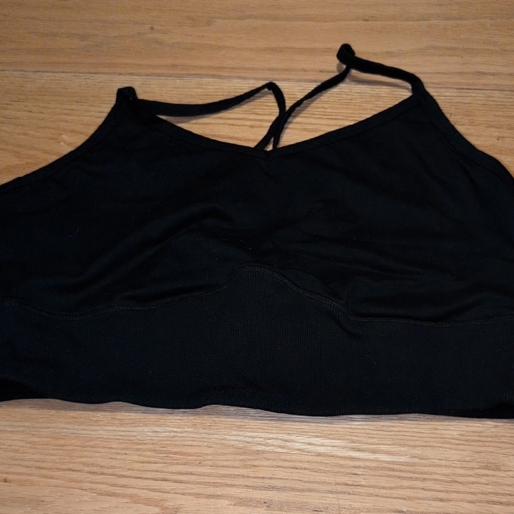 Torrid Black Strappy Sports Bra